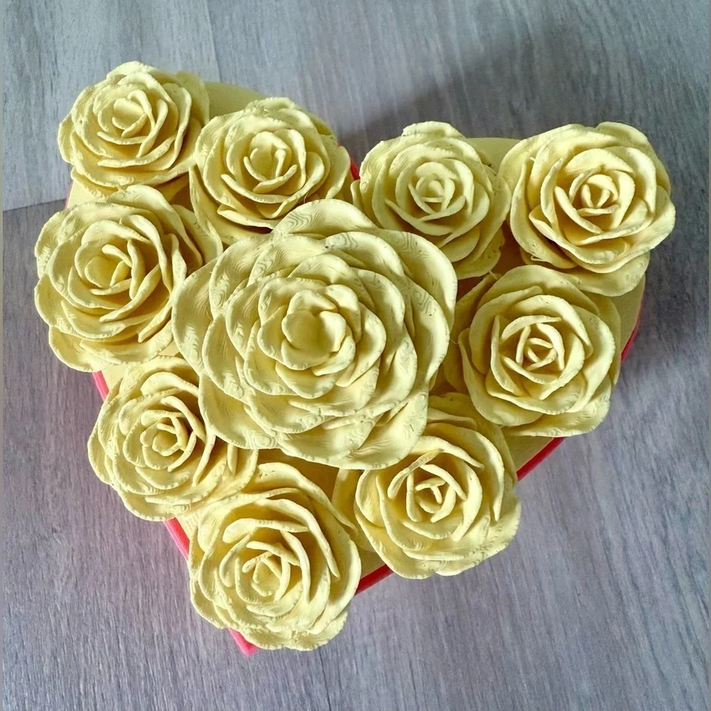 Roses Heart Container Valentine's Day 3D printed jewelry box gift